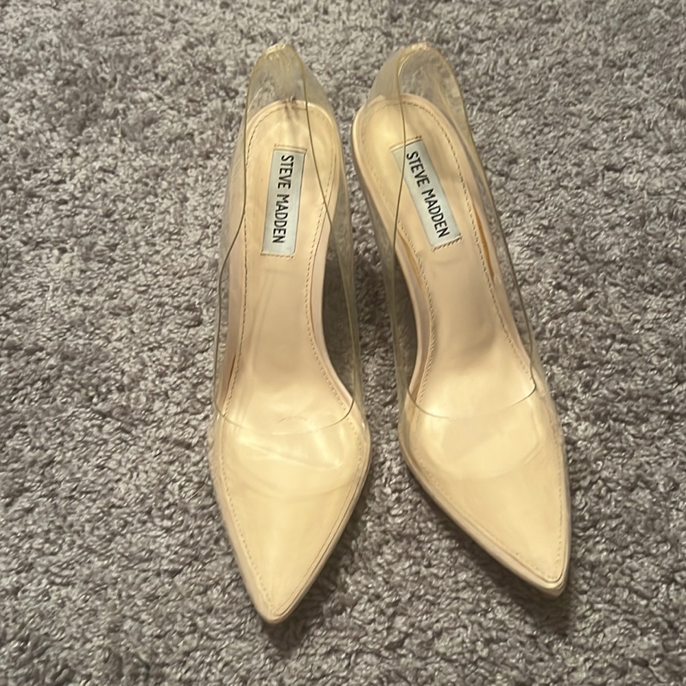 Steve Madden Vegas clear pvc heels